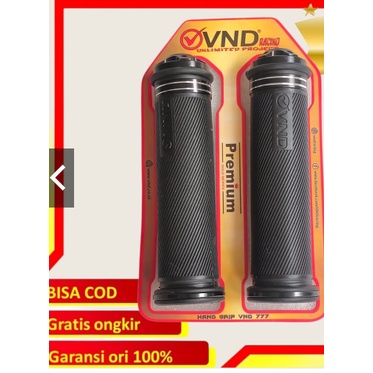 sepasang handgrip vnd ORIGINAL PLUS cnc dan handgrip WAJIK vnd premium universal bisa untuk semua sepeda motor