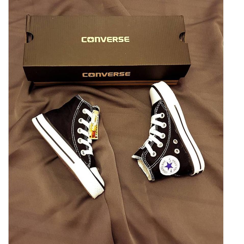 Best Product Terbaru Sepatu sekolah anak SD converse alstar Hitam Garis Putih UKURAN 31-35