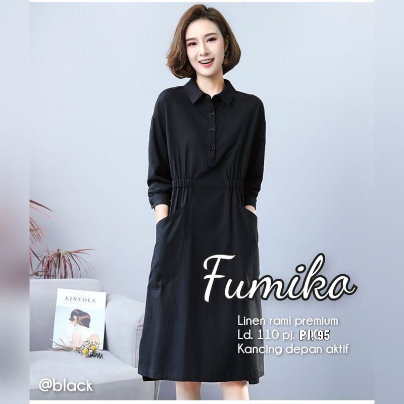 FUMIKO DRES MIDI TERBARU