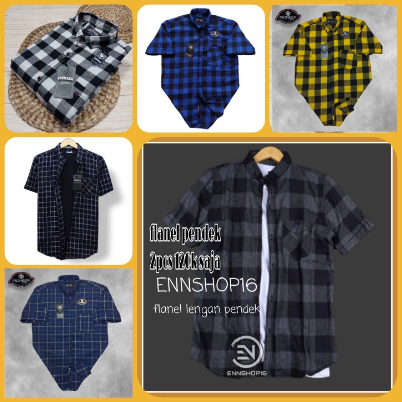 Jual KEMEJA FLANEL LENGAN PENDEK PREMIUM | KEMEJA FLANEL PENDEK DEWASA