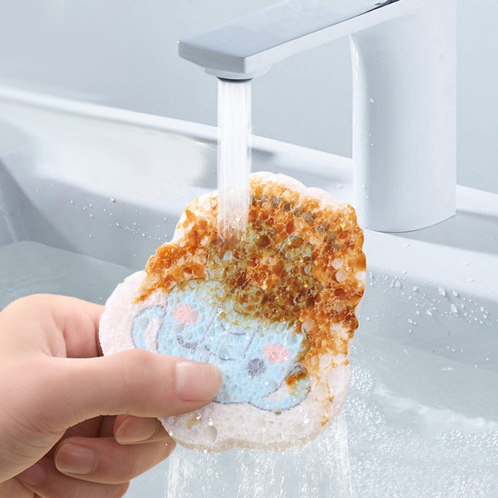 1 Pc Spons Cuci Piring Motif Kartun Untuk Dapur