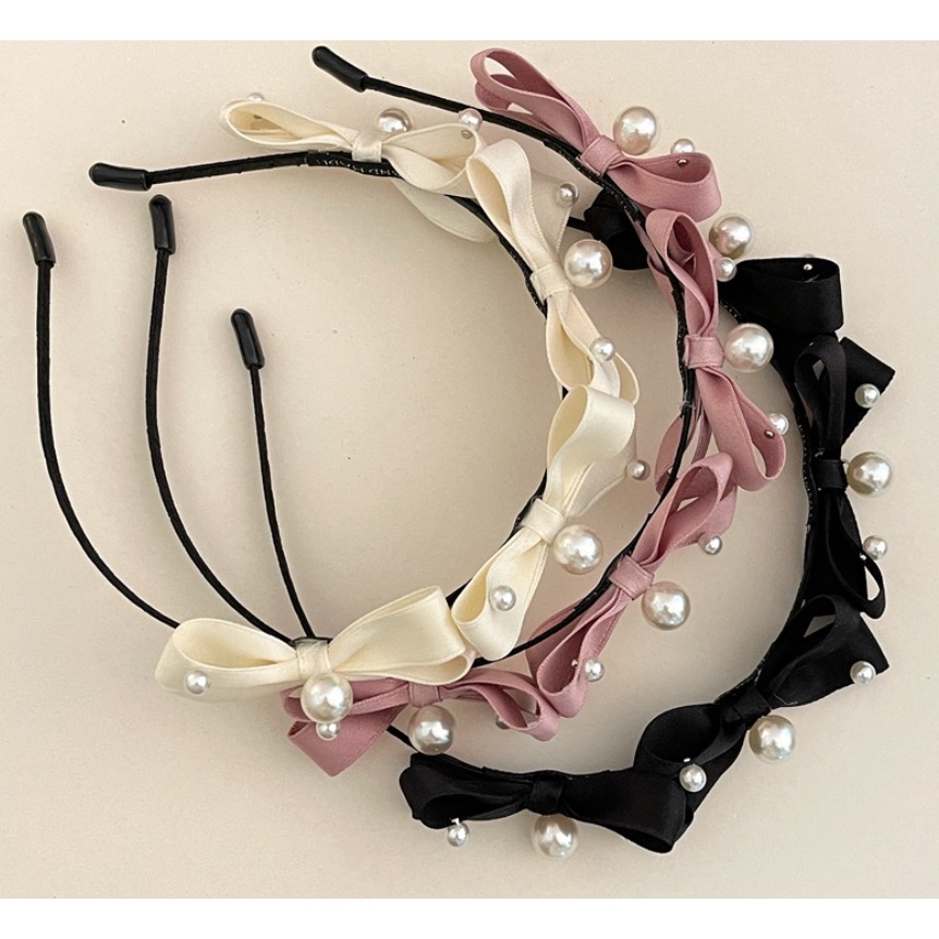 Caliloops Bando Korea Pita Mutiara Polos Dewasa Lucu Tipis Aulian