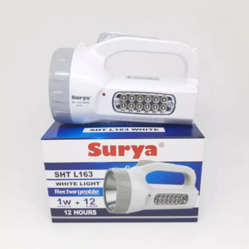 senter cas isi ulang Surya SHT L163 / lampu senter emergency