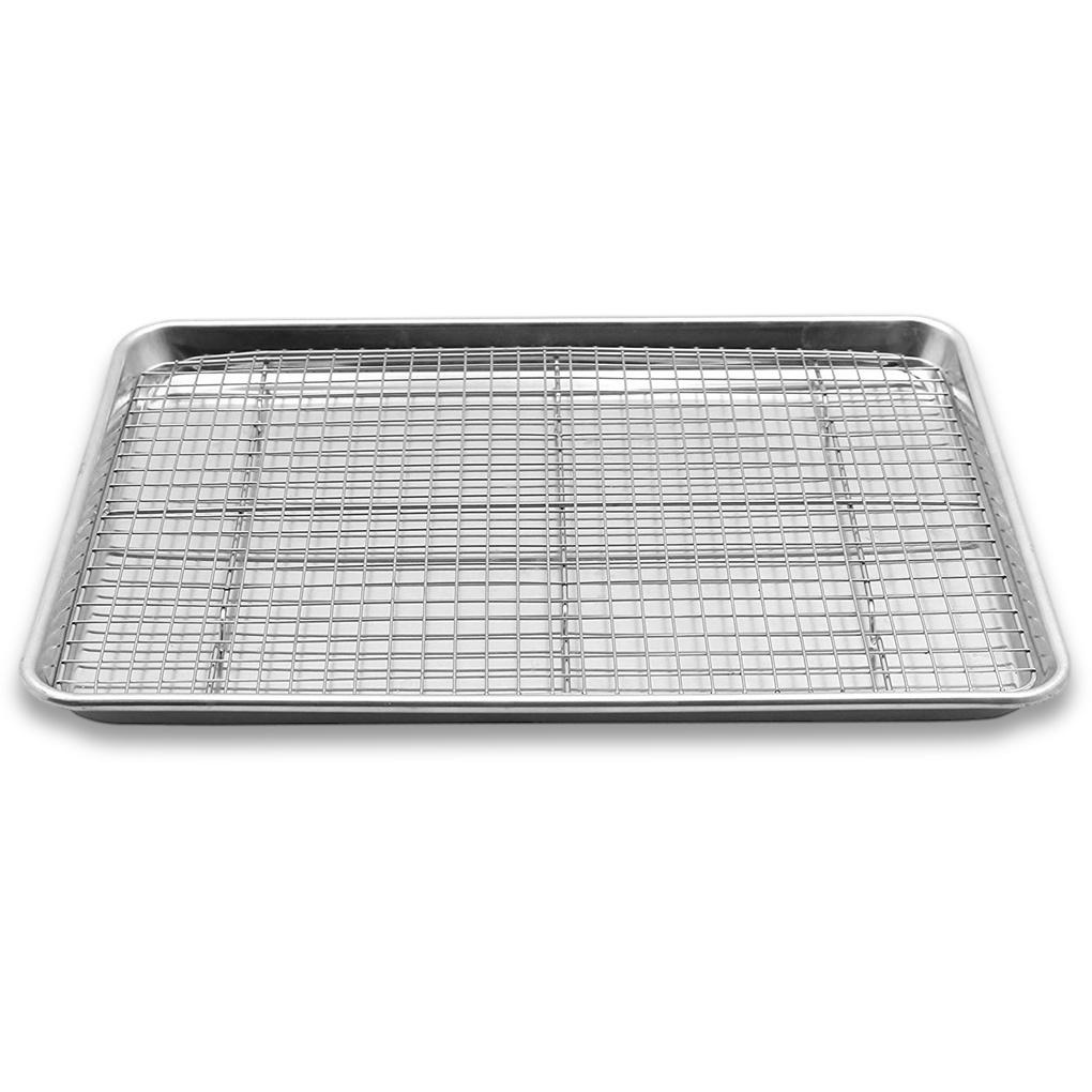 Loyang Kotak Kotak Cooling Rack Chef Stainless Steel Pan Oven Bakeware Untuk Masak Dapur23 5x17 5x2 5cm