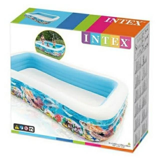 INTEX 58485 Kolam Renang Motif Ikan Family Swim Centre Tropical Reef MBS