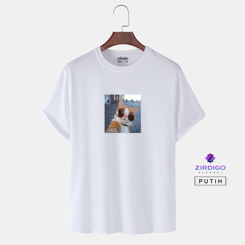 COD Baju Kaos Distro Kucing Selvi Lengan Pendek Premium Quality Printing Kaos Murah Kaos Gambar Terlaris