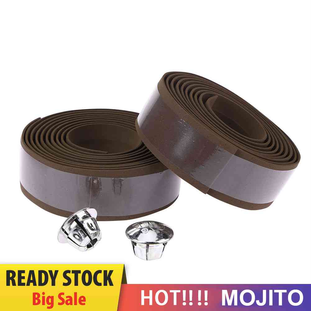 2pcs Tape Spons Stang Sepeda Anti Slip Warna Coklat