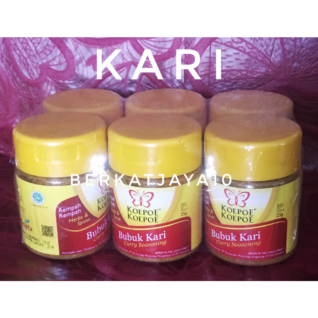 Kari Bubuk 25 Gram (isi 6 Pcs per pack) Koepoe Kupu Curry Seasoning