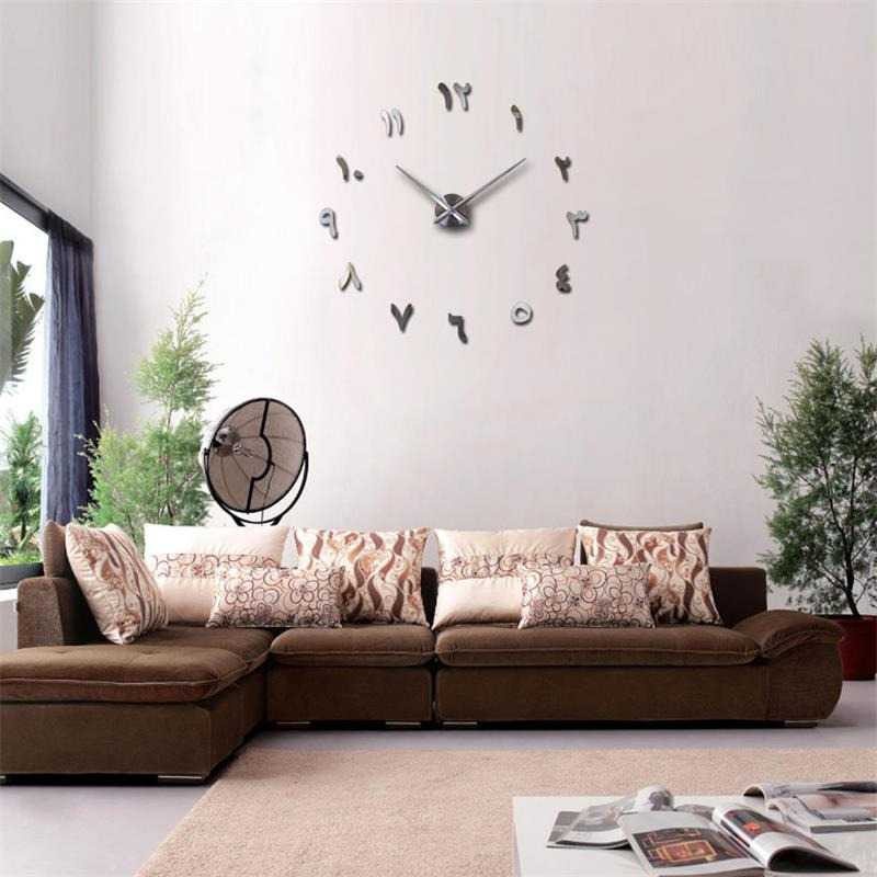 Branz JAM DINDING BESAR ARAB/WALL CLOCK JAM DINDING ANGKA ARAB DIY TANPA SUARA AWET DEKORASI GOLD