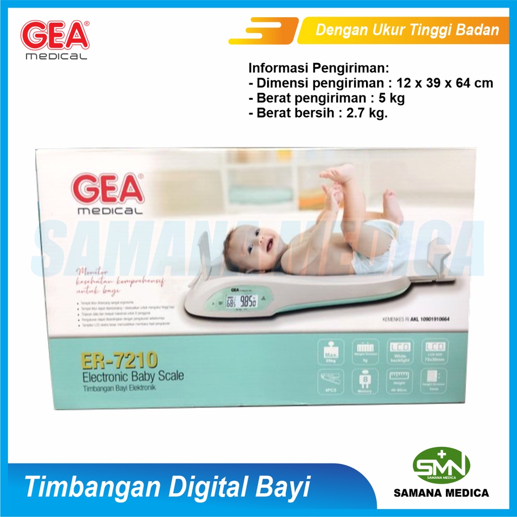 Timbangan Digital Bayi GEA ER-7210 Dengan Ukur Tinggi Badan Puksesmas Promo Murah