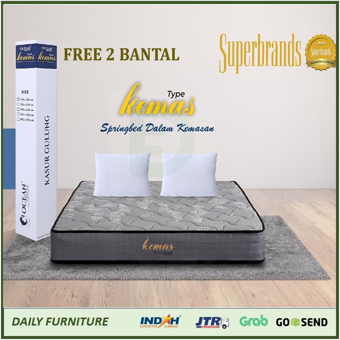 Jual Matras Kasur Spring Bed Ocean Kemas tipe in the box dalam kotak