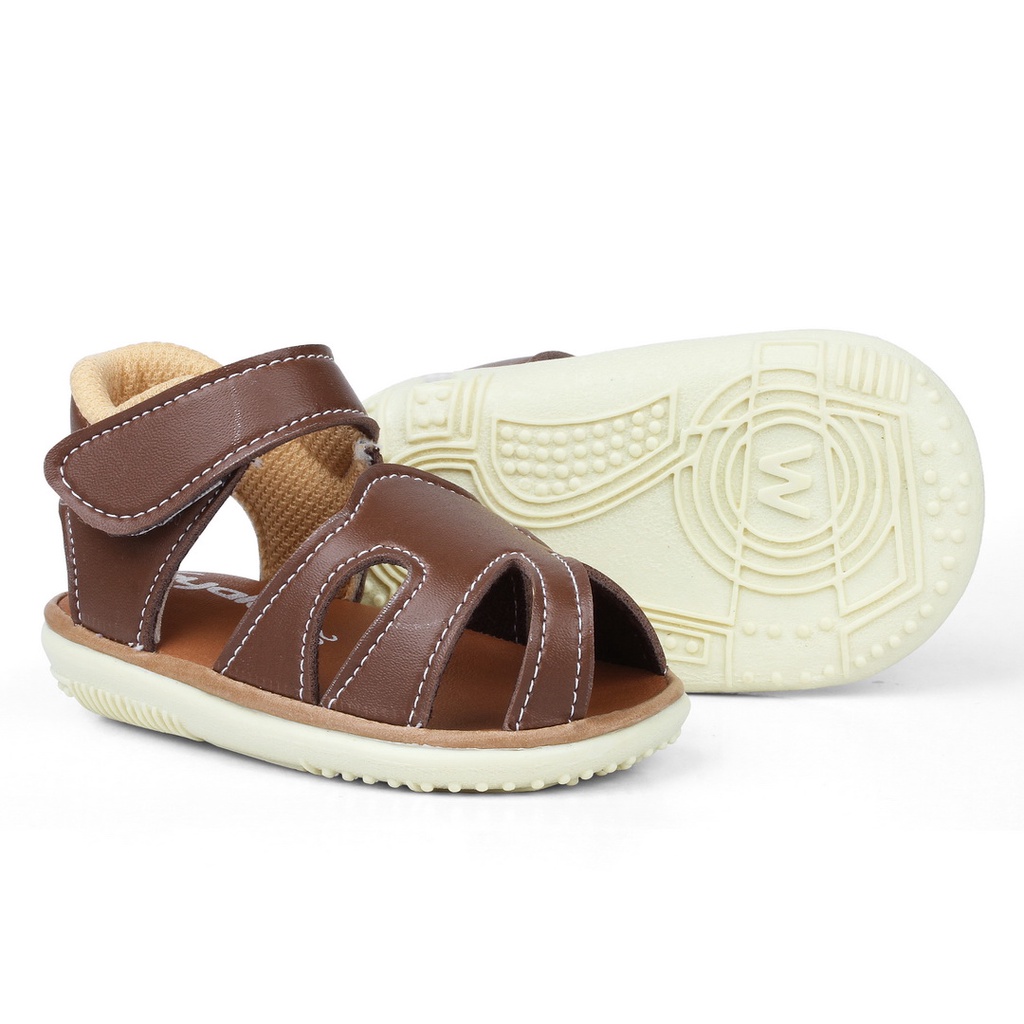 Sandal Anak Laki-laki Uisa 1 2 Tahun Bunyi Model Terbaru LBC01 COKELAT