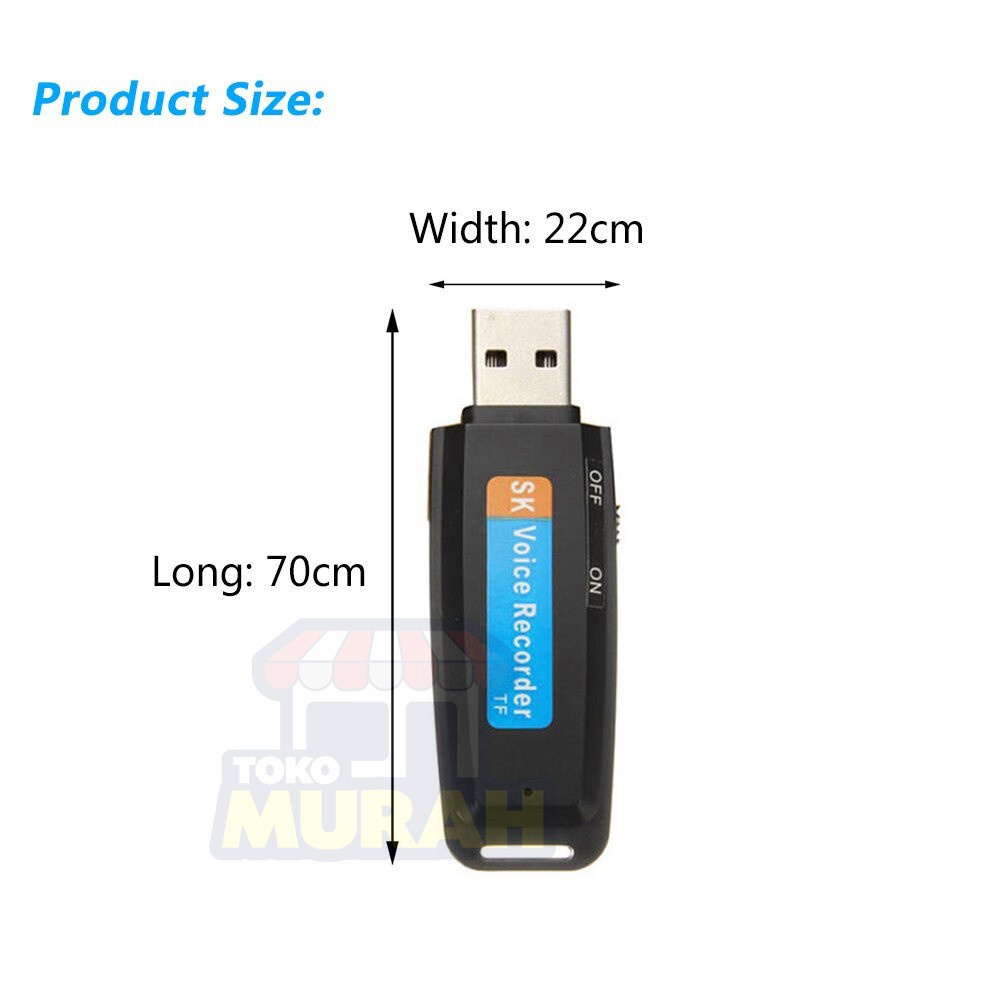 alat perekam suara Usb Voice Recorder With Slot Memory Card