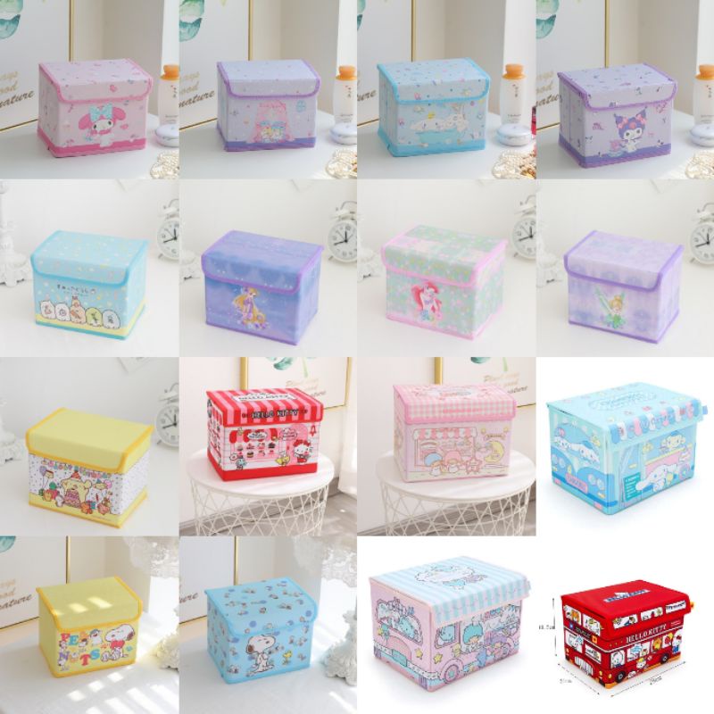 Box penyimpanan serbaguna Sanrio Hello Kitty Pompompurin Little Twin Stars Cinnamoroll snoopy Sailoor Moon Donald Brown