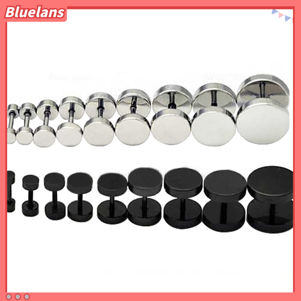 Bluelans Earrings Exquisite Anti-rust Men Punk Gothic Barbell Ear Studs
