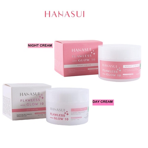Hanasui Flawless Glow 10 Night Cream Day Cream/ Krim Hanasui Original 100%