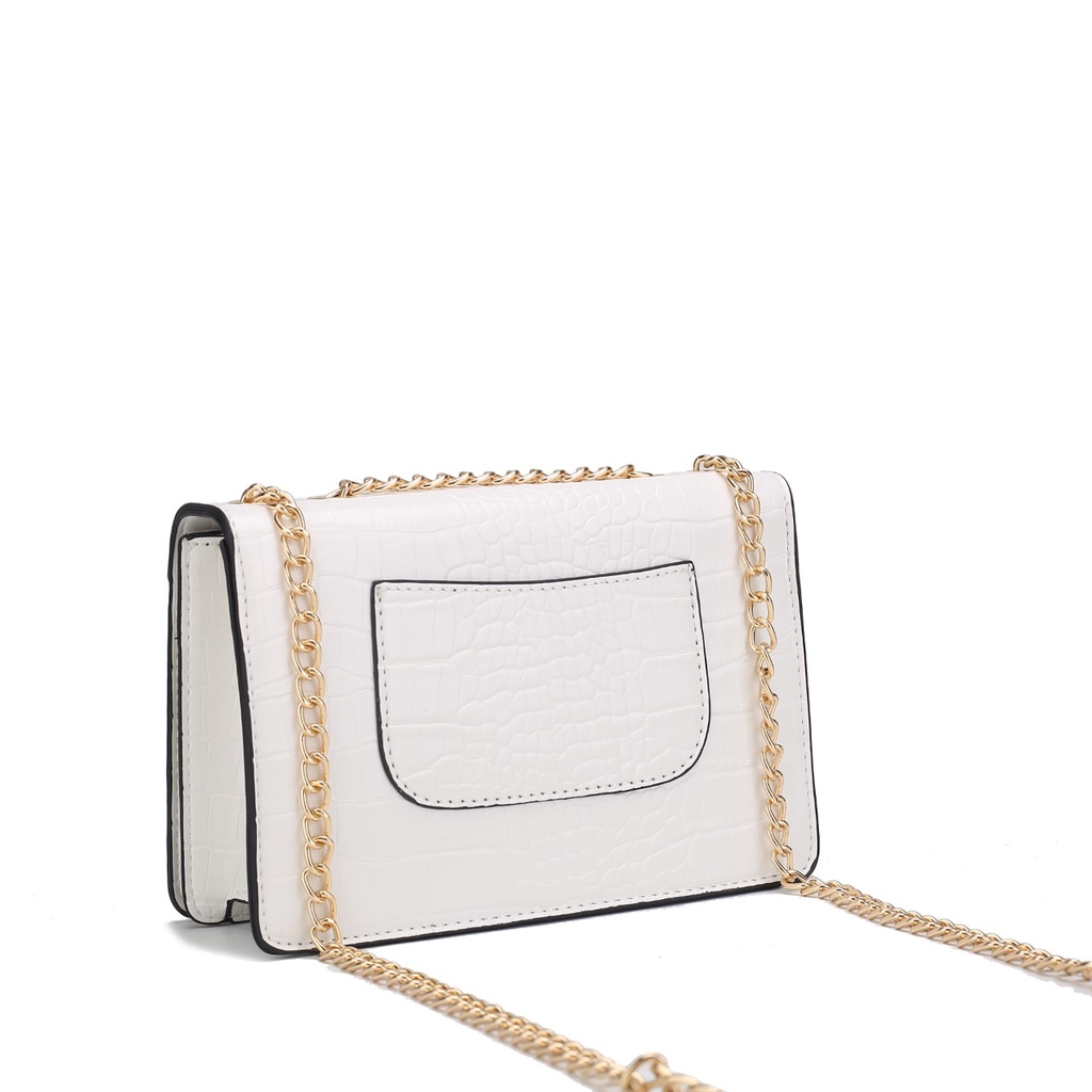 [Buy 1 Get 1] Tas Selempang Wanita sling bag tas Bahu Wanita Kotak Croco Sling Bag Rantai #205