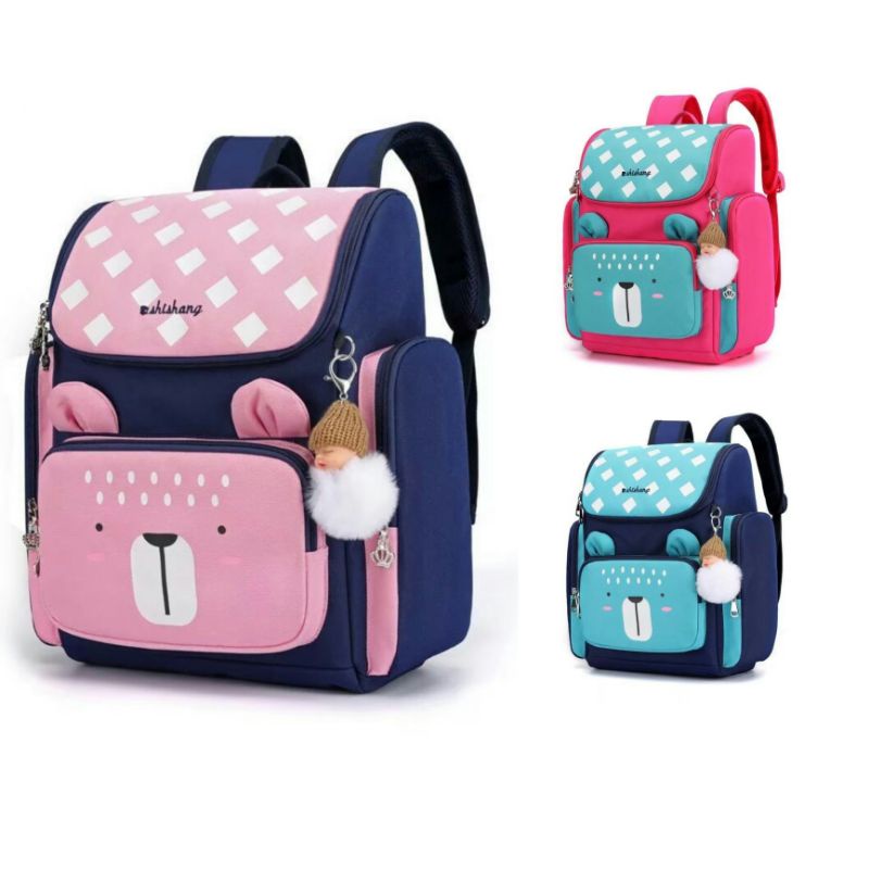 BLDR_Tas Anak Sekolah Perempuan Dan Laki laki Simple Tk Sd Ransel Backpack Cowok Cewek Imbort