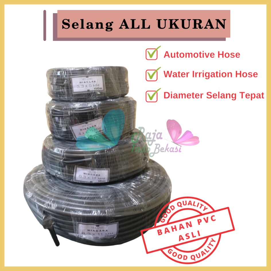 Selang Pe 11mm 16mm 1ROL 50m 100m Kualitas Bagus Fertigasi Irigasi Hidroponik NFT / DFT /Selang PE 8/11 mm-SELANG PE 8 / 11MM ALAT SIRAM HOSE IRIGASI HIDROPONIK FERTIGASI SPRAYER MISTING HDPE TAMAN KEBUN AIR KNAPSACK GENDONG 8 12 MM