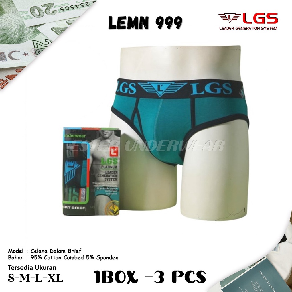 Celana Dalam LGS 999 ISI 3Pcs 3|Brief LGS PLATINUM