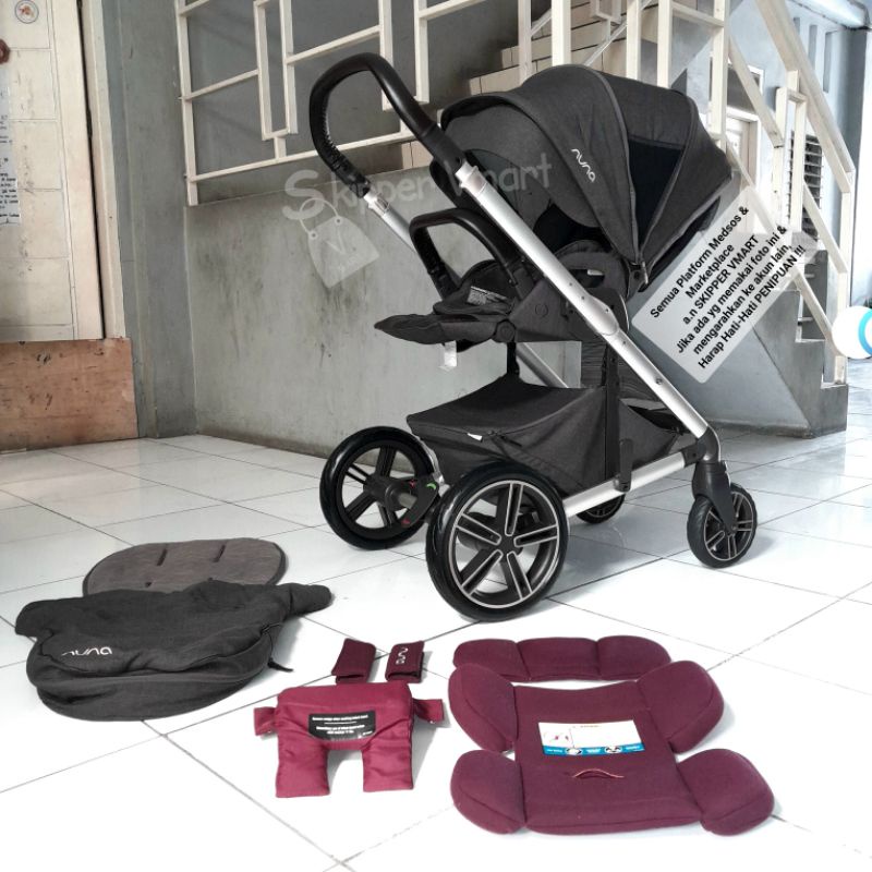 Stroller Stroler NUNA MIXX 2 SUITED COLLECTION warna Dark Brown Preloved Second