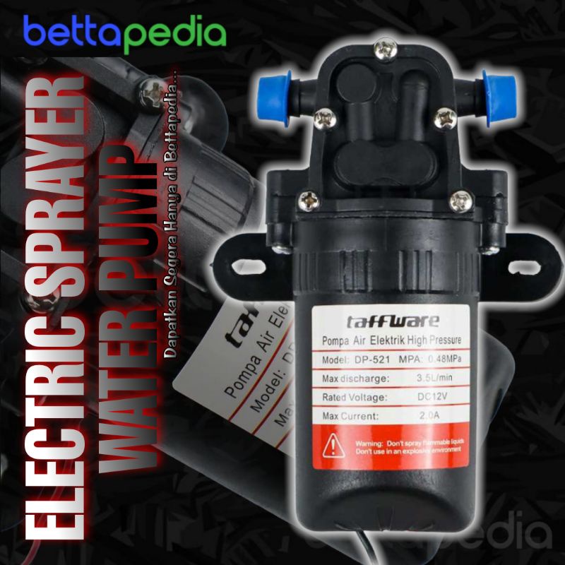 Pompa DC Pompa Cuci Motor Mobil Taffware Pompa Air Elektrik High Pressure 12V 70 PSI