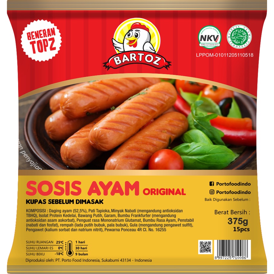 

BARTOZ SOSIS AYAM 375gr