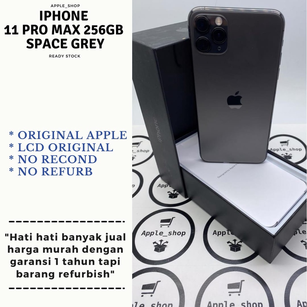 iPhone 11 Pro Max 256gb Grey Lcd Original Mulus Original Bukan Refurbish / Rekondisi