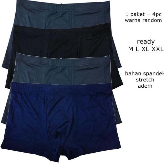 VM - 4 pcs Boxer Celana Dalam Pria Stretch elastis