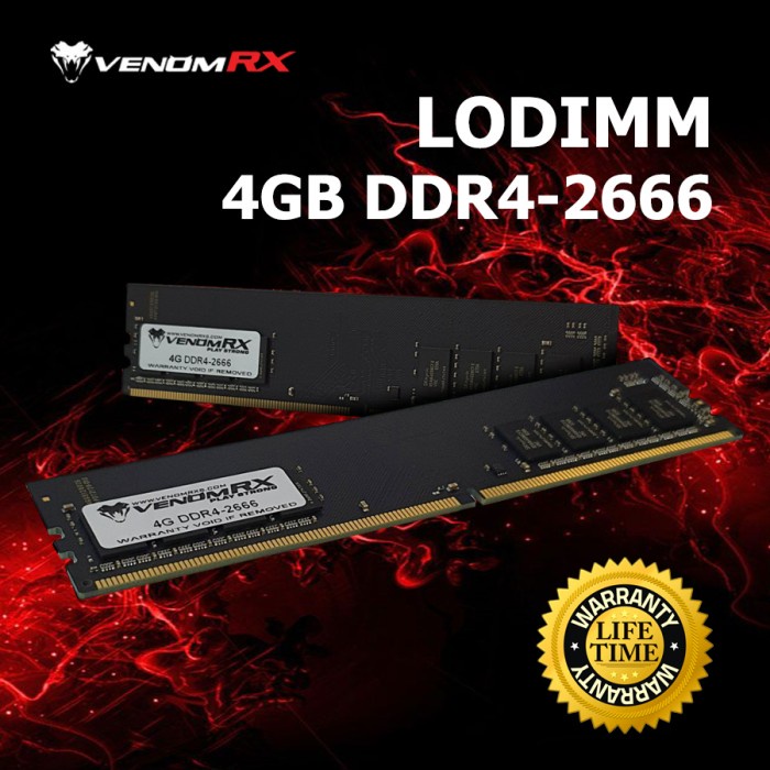 VenomRX Lodimm DDR4 4GB PC2666 / VenomRX 4GB DDR4 PC21333 2666mhz