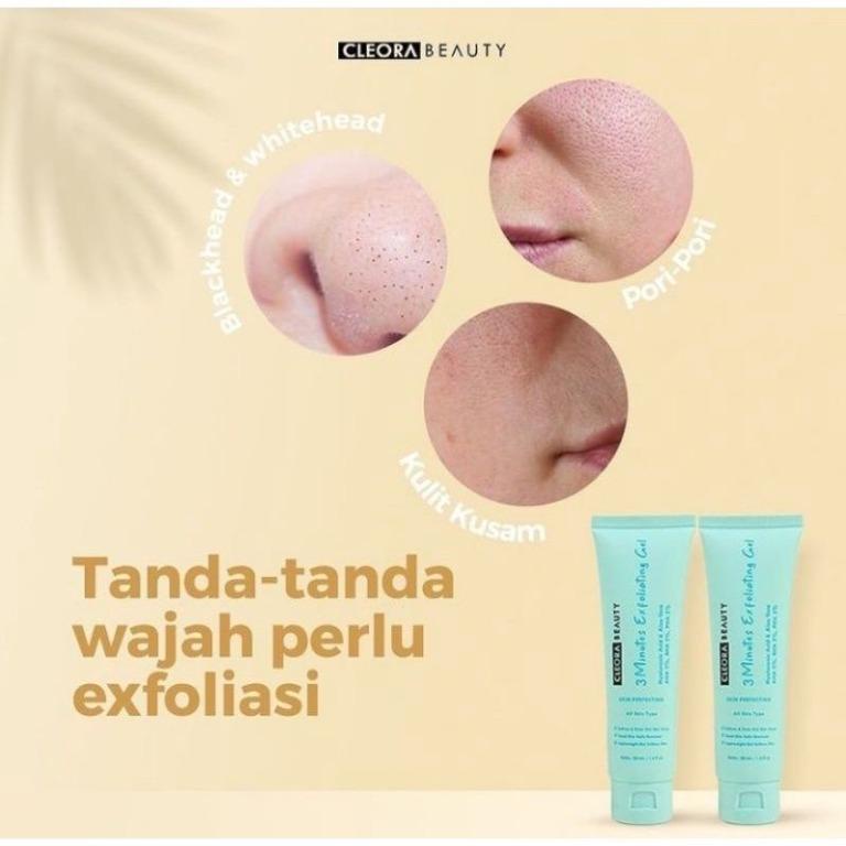 CLEORA 3 Minutes Exfoliating Gel | Eksfoliasi Wajah