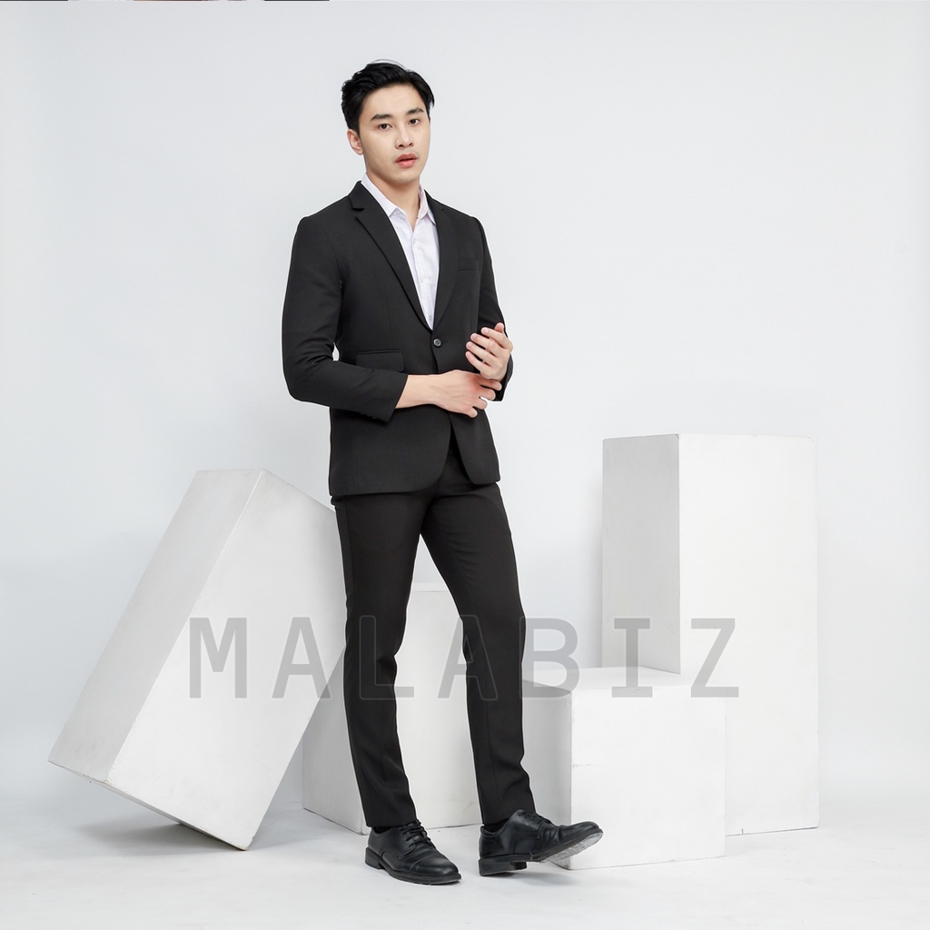 Malabiz Modern Jas Slim Fit (GRATIS BOX, COVER JAS DAN HANGER) Bisa Tukar Ukuran / Blazer Malabiz Blazer Warna Hitam Blezer Malabiz Warna Abu Tua Biru Dongker Formal Semi Formal