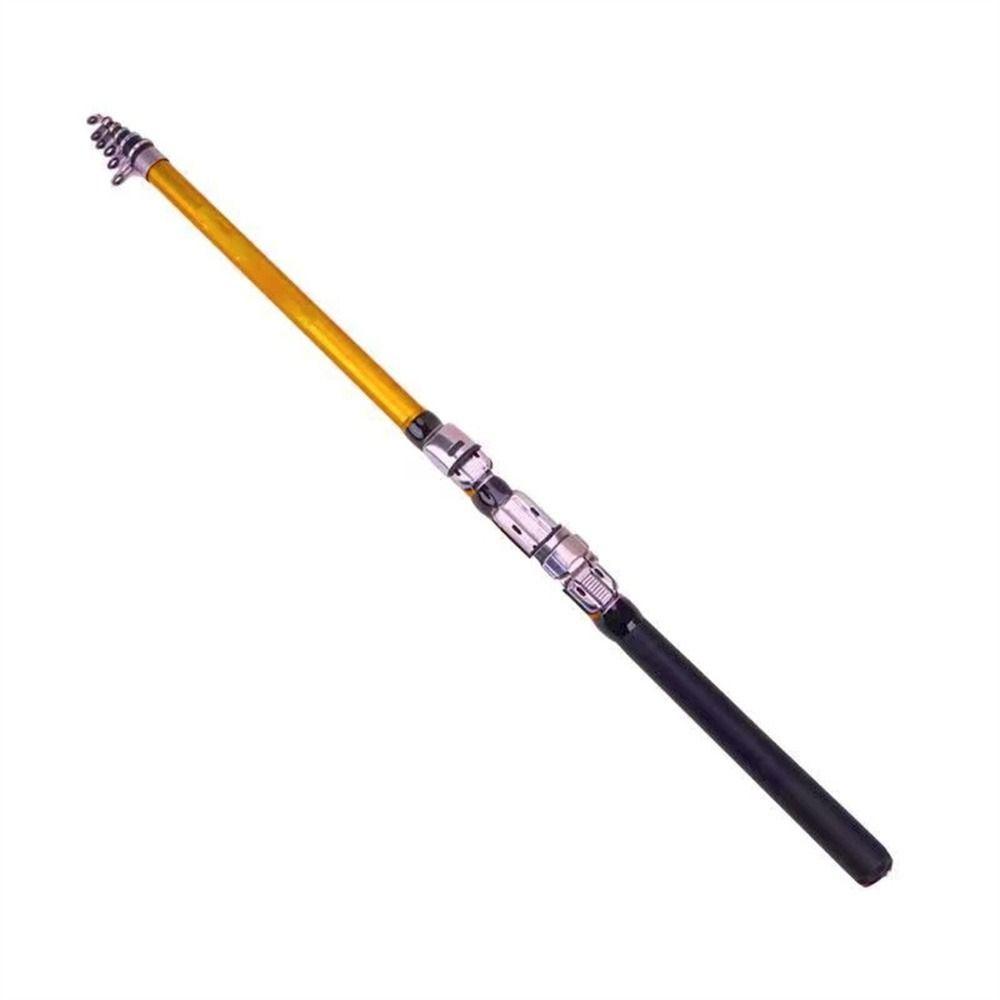 Lanfy Joran Pancing Portable Fishing Tackle Jarak Jauh FRP Pesca Pendek Telescopic Fishing Rod