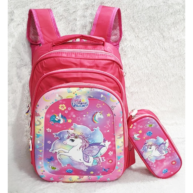 FREE PENSIL CASE - RANSEL 16&quot; UKURAN BESAR TAS ANAK SEKOLAH SD LAKI LAKI GAMBAR  SUPER JAGOAN VALE TIMBUL 3 RESLETING IMPORT + KOTAK PENSIL ( Vale - Badang - Body 16&quot;  )