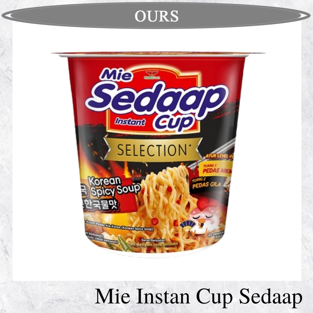 

MIE INSTAN CUP SEDAAP KUAH KOREAN SPICY SOUP CUP 75G