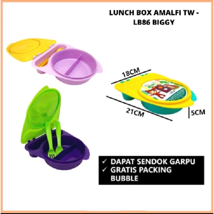 Set Kotak Makan Anak Bento Lengkap Sendok Garpu Kotak Bekal Alfabet ABC Warna Warni