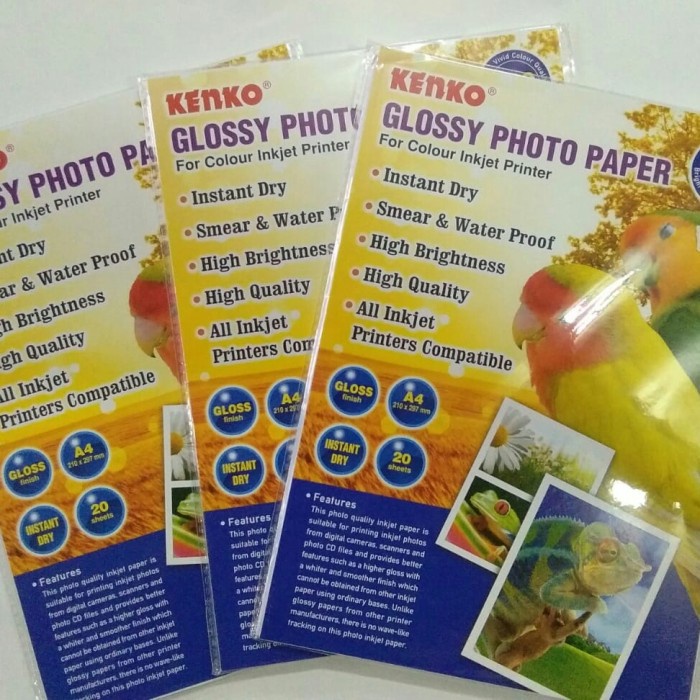 

murah Kertas Photo Glossy Paper A4 - 210 grm Isi 20 Lbr