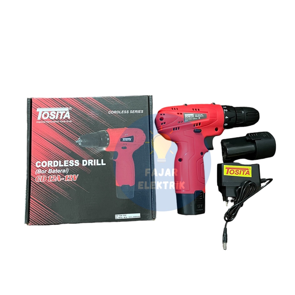 BOR BATERAI TOSITA CORDLESS DRILL CD 12A - 12V