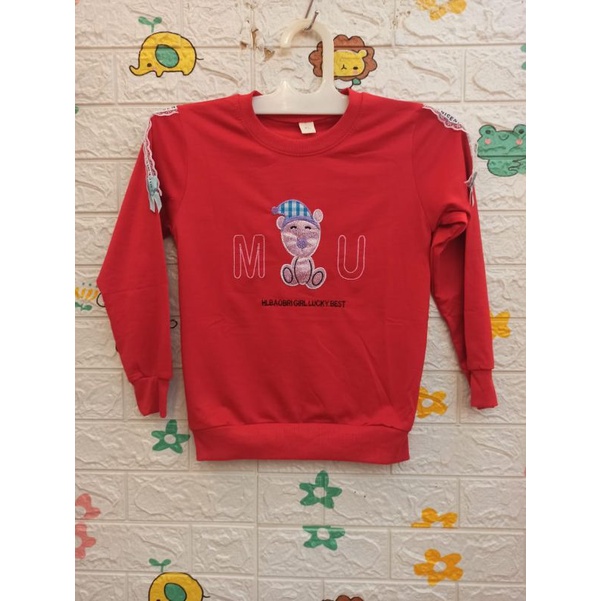 Sweater anak cewek perempuan MU usia 2-6 tahun