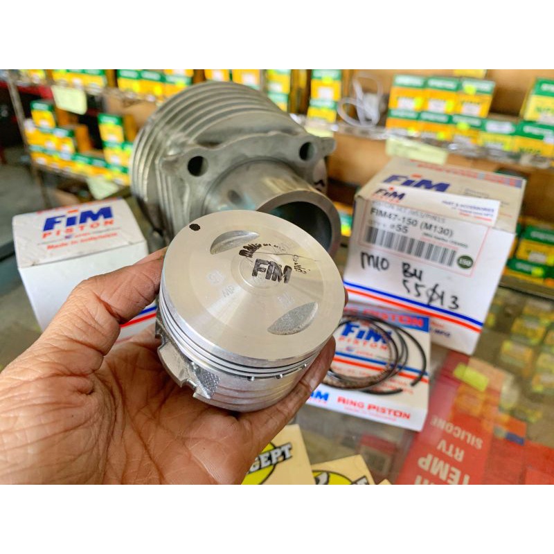 CYLINDER BLOK MIO SPORTY BORE UP PISTON 53.5 54 54.5 55 PIN 15 - BOYRENK RACING