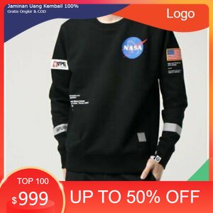 BISA COD / Crewneck NASA H&M Usa Original - Jaket Hoodie Pria Nasa Crewneck Premium Fleece Tebal