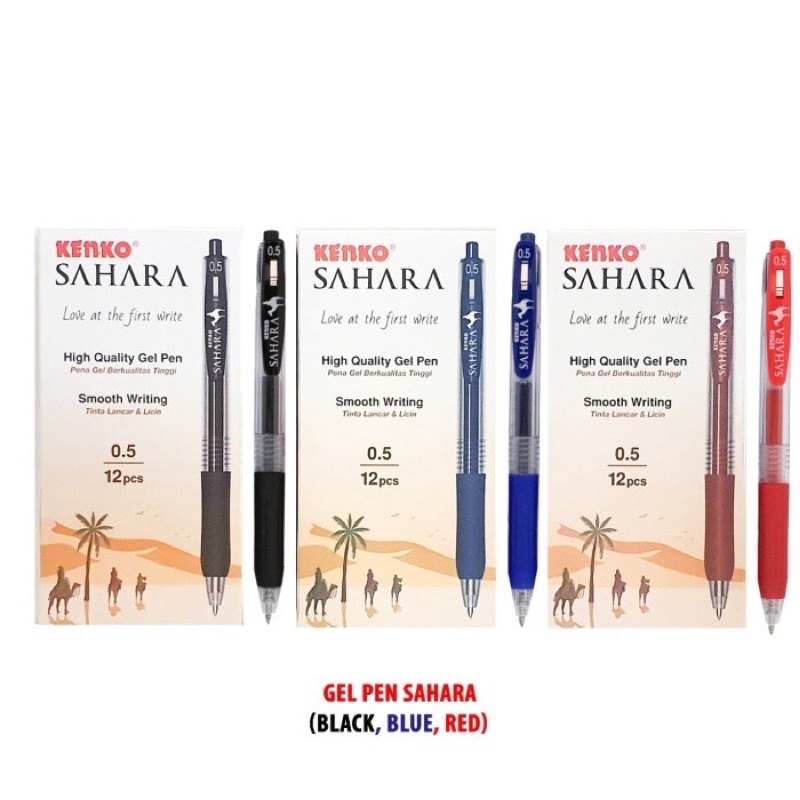 

GEL PEN KENKO 0.5 SAHARA WARNA/BOLPEN KOKORO GEL/PCS