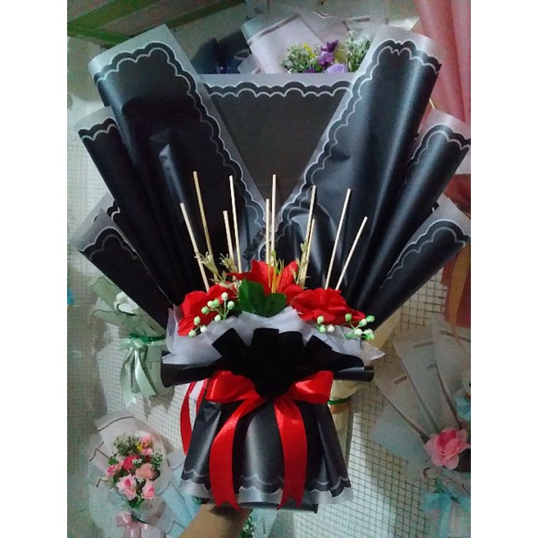 buket kosongan motif list kriwil / kerangka bouqet uang/snack
