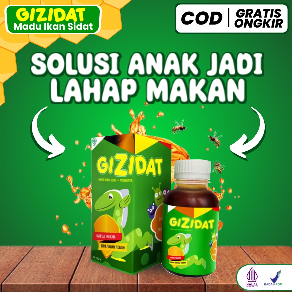 GIZIDAT ORIGINAL 130ml | Madu Penambah Nafsu Makan Anak &amp; Berat Badan | Multivitamin Terbaik Untuk Anakko