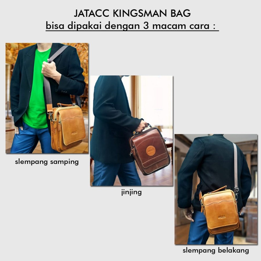 Tas Selempang Pria Kulit Asli / Tas Kerja JATACC KINGMAN BAG ORIGINAL