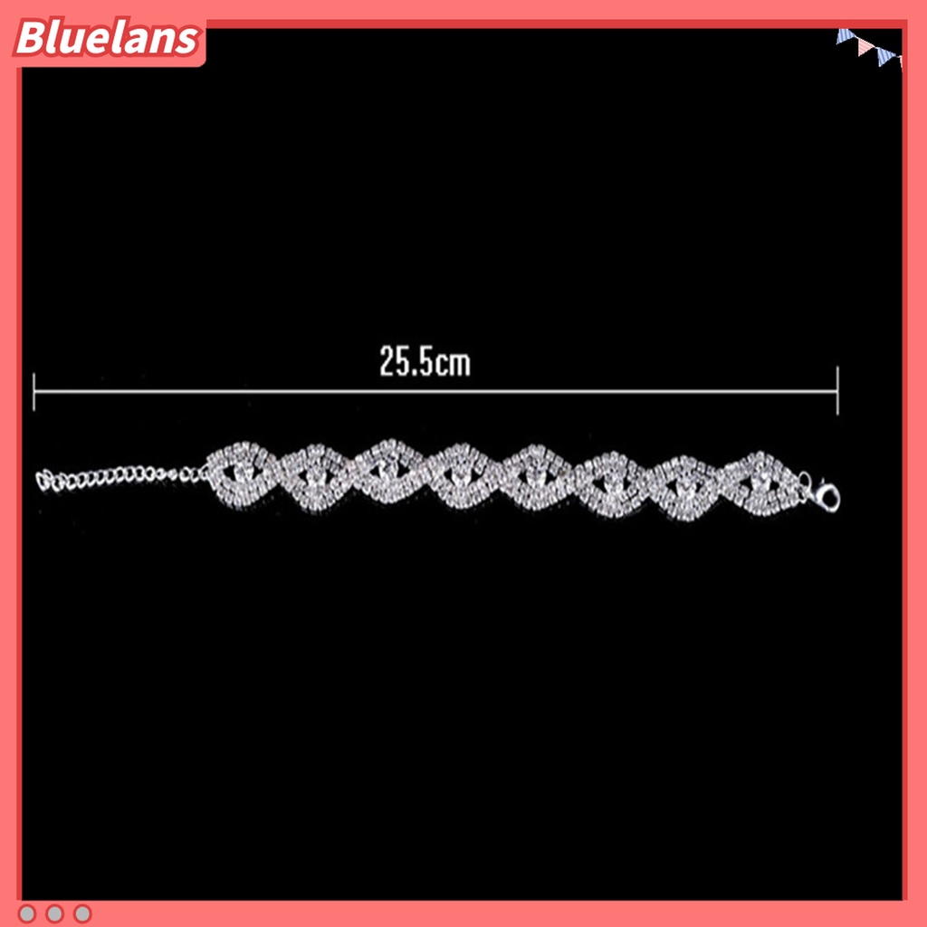 Gelang Geometris Berlian Imitasi Gaya Vintage Elegan Tahan Lama Untuk Pernikahan