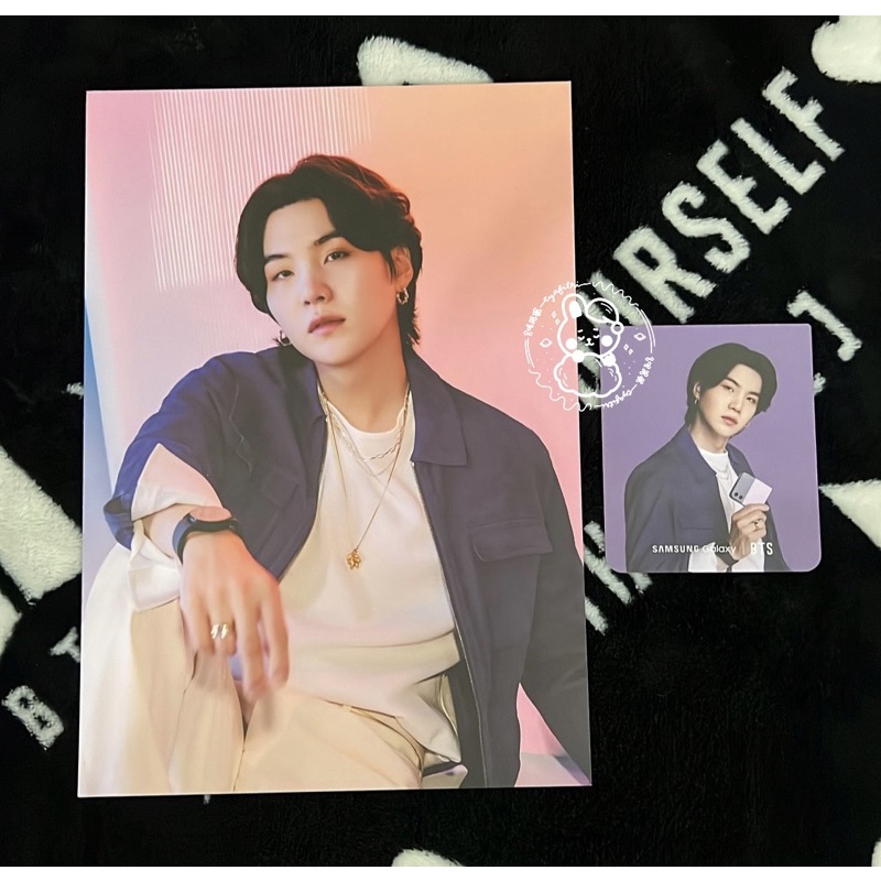 (booked) BTS SUGA SAMSUNG GALAXY Z FLIP PHOTOCARD AND POSTCARD