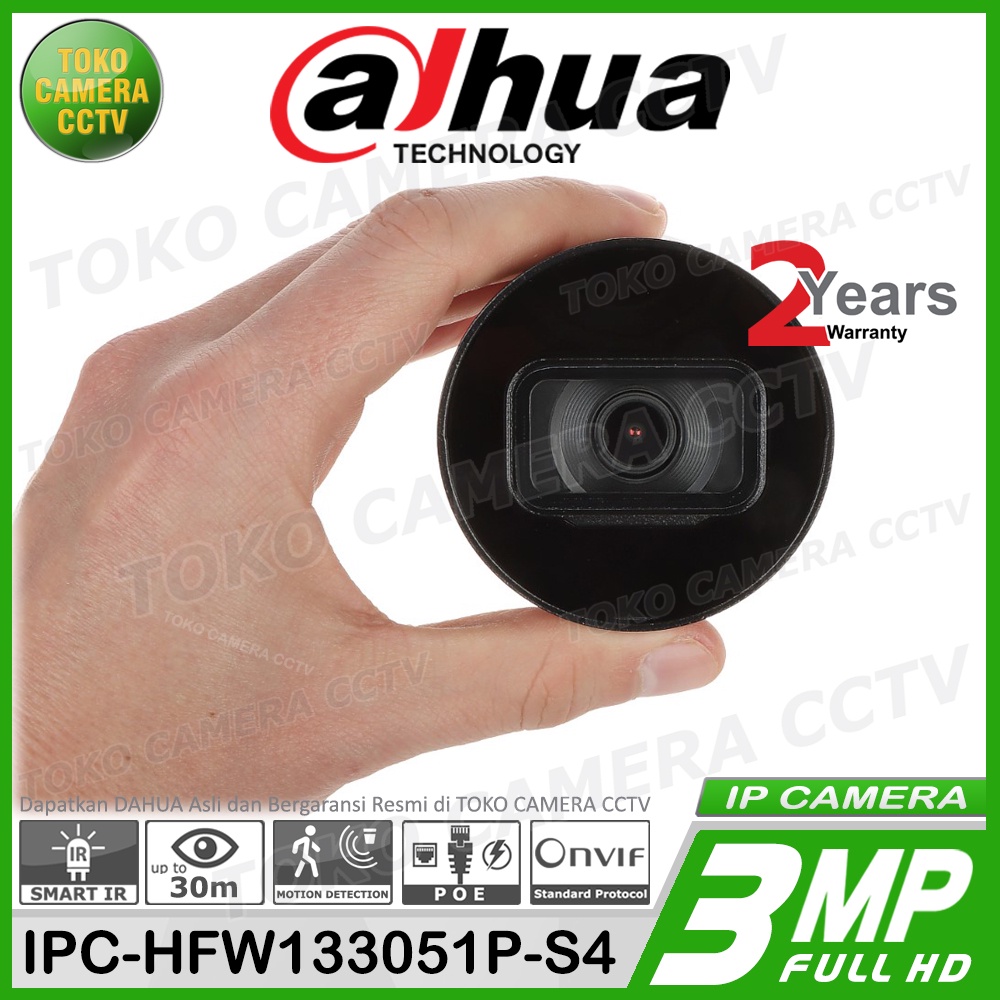 IP CAMERA 3MP DAHUA IPC-HFW133051P-S4 IP KAMERA CCTV POE