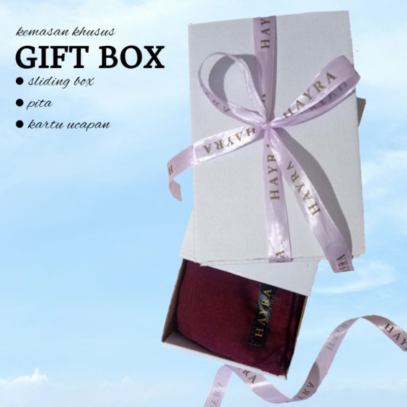 

Tambahan Kemasan Gift Box Hijab