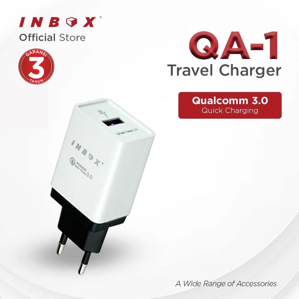 Kepala charger pegisian daya cepat 3A INBOX QA-01 Quick Charge Adaptor Handphone Garansi Resmi 1 Tahun